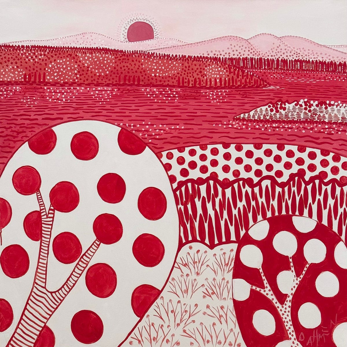 Red Landscape by Jane Dahmen